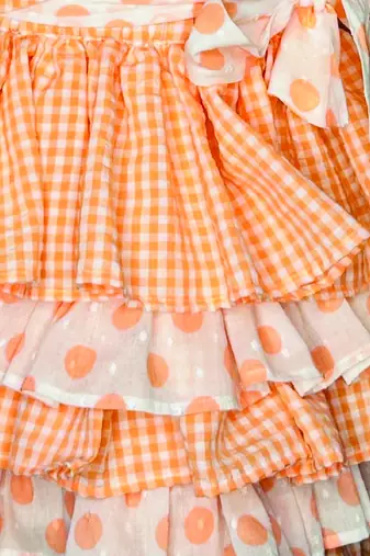 Orange woven cotton co ord set