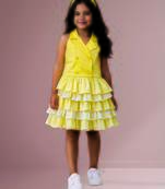 Yellow woven cotton co ord set