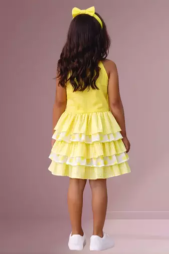 Yellow woven cotton co ord set