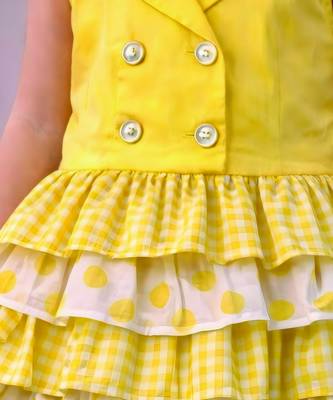 Yellow woven cotton co ord set 5