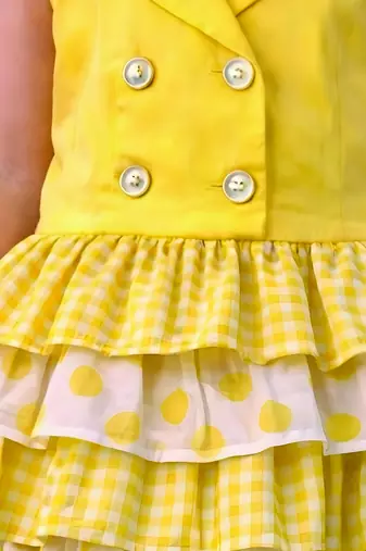 Yellow woven cotton co ord set