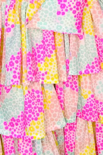 White multicolor woven cotton co ord set