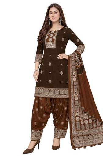 Magenta color crepe silk printed women unstitched dress material