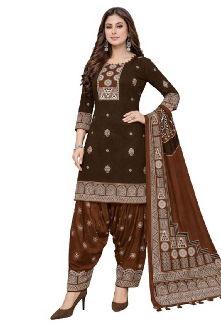 Magenta color crepe silk printed women unstitched dress material