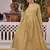 Light green zari & sequins embroidered work silk blend stitched kurta