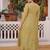 Light green zari & sequins embroidered work silk blend stitched kurta