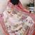Beige tussar silk kalamkari print zari woven border saree with contrast blouse piece
