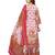 Pink color crepe silk printed women unstitched dress material