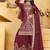 Maroon  natural creap silk party wear sharara suit set