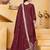 Maroon  natural creap silk party wear sharara suit set