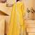 Yellow  natural creap silk party wear sharara suit set
