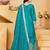 Sky green natural creap silk party wear sharara suit set