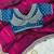 Plum Color embroidery fancy lace border Satin Saree