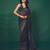 Navy Blue Color Sequins and diamonds Work Georgette Saree