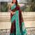 Brown soft silk rangoli art zari weaving saree with contrast blouse piece