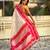 White soft silk rangoli art zari weaving saree with contrast blouse piece