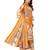 Orange color crepe silk printed women unstitched dress material