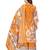 Orange color crepe silk printed women unstitched dress material