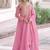 Pretty Pink Sequins Crushed Engagement Wear Gown With Dupatta