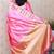 Pink soft silk floral meenakari zari weaving saree with matching blouse piece