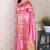 Pink soft silk floral meenakari zari weaving saree with matching blouse piece