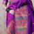 Purple soft silk floral meenakari zari weaving saree with matching blouse piece