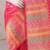 Red soft silk floral meenakari zari weaving saree with matching blouse piece