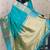 Blue soft silk floral meenakari zari weaving saree with matching blouse piece