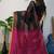 Black & pink fancy cotton handloom saree with blouse piece for women