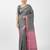 Grey fancy cotton handloom saree with blouse piece for women