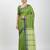 Pista fancy cotton handloom saree with blouse piece for women