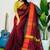 Red fancy cotton handloom saree with blouse piece for women