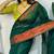 Teal Green fancy cotton handloom saree with blouse piece for women