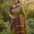Green fancy cotton handloom saree with blouse piece for women