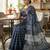 Blue fancy cotton handloom saree with blouse piece for women
