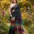 Rainbow fancy cotton handloom saree with blouse piece for women