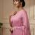 Pink fancy cotton handloom saree with blouse piece for women