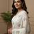 White fancy cotton handloom saree with blouse piece for women