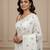 White fancy cotton handloom saree with blouse piece for women