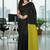 Black & yellow fancy cotton handloom saree with blouse piece for women