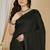 Black & yellow fancy cotton handloom saree with blouse piece for women