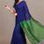 Blue fancy cotton handloom saree with blouse piece for women