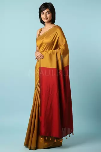 Goyel & rani fancy cotton handloom saree with blouse piece for women
