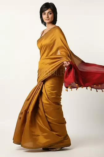 Goyel & rani fancy cotton handloom saree with blouse piece for women