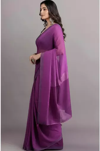 Magenta fancy cotton handloom saree with blouse piece for women