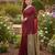 Maroon & golden fancy cotton handloom saree with blouse piece for women