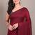 Maroon & golden fancy cotton handloom saree with blouse piece for women