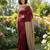 Maroon & golden fancy cotton handloom saree with blouse piece for women