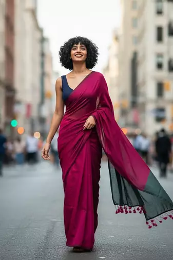 Rani & raja fancy cotton handloom saree with blouse piece for women