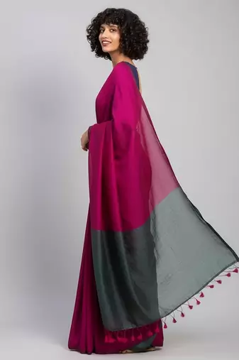 Rani & raja fancy cotton handloom saree with blouse piece for women